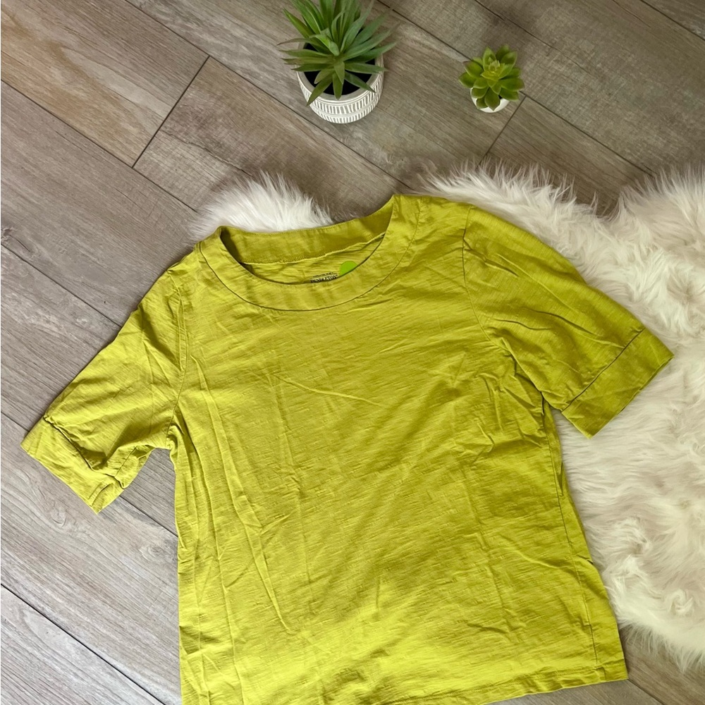 PENDLETON | Bright Green Relaxed Fit Short 1/2 Sleeve Top Shirt (XL)